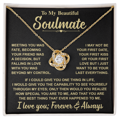 Romantic Gift for Soulmate – "Meant to Be" Love Knot Necklace ShineOn Fulfillment
