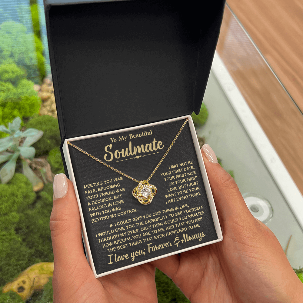 Romantic Gift for Soulmate – "Meant to Be" Love Knot Necklace ShineOn Fulfillment
