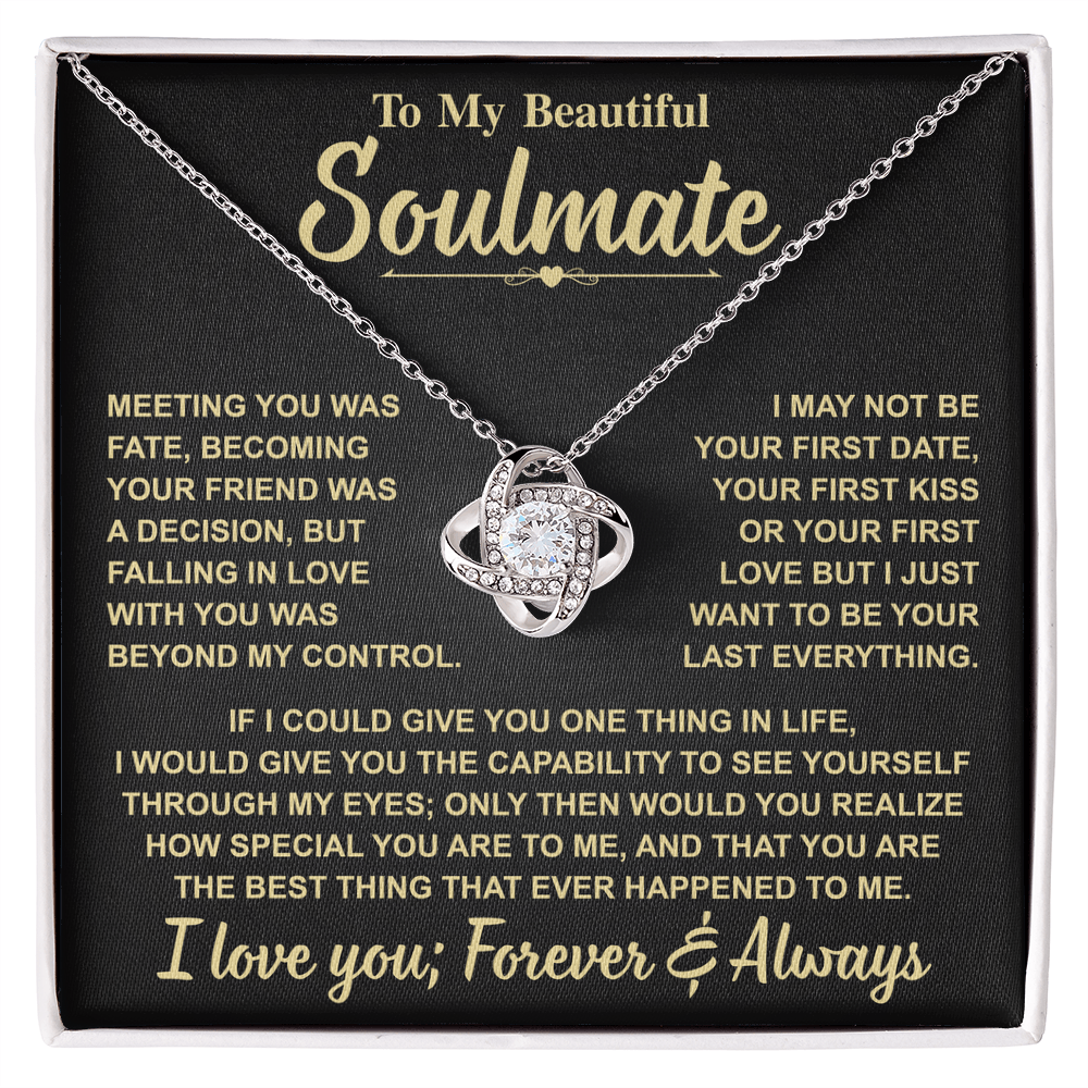 Romantic Gift for Soulmate – "Meant to Be" Love Knot Necklace ShineOn Fulfillment