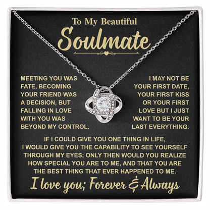 Romantic Gift for Soulmate – "Meant to Be" Love Knot Necklace ShineOn Fulfillment