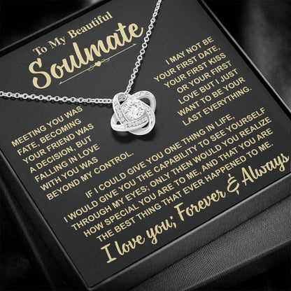 Romantic Gift for Soulmate – "Meant to Be" Love Knot Necklace ShineOn Fulfillment