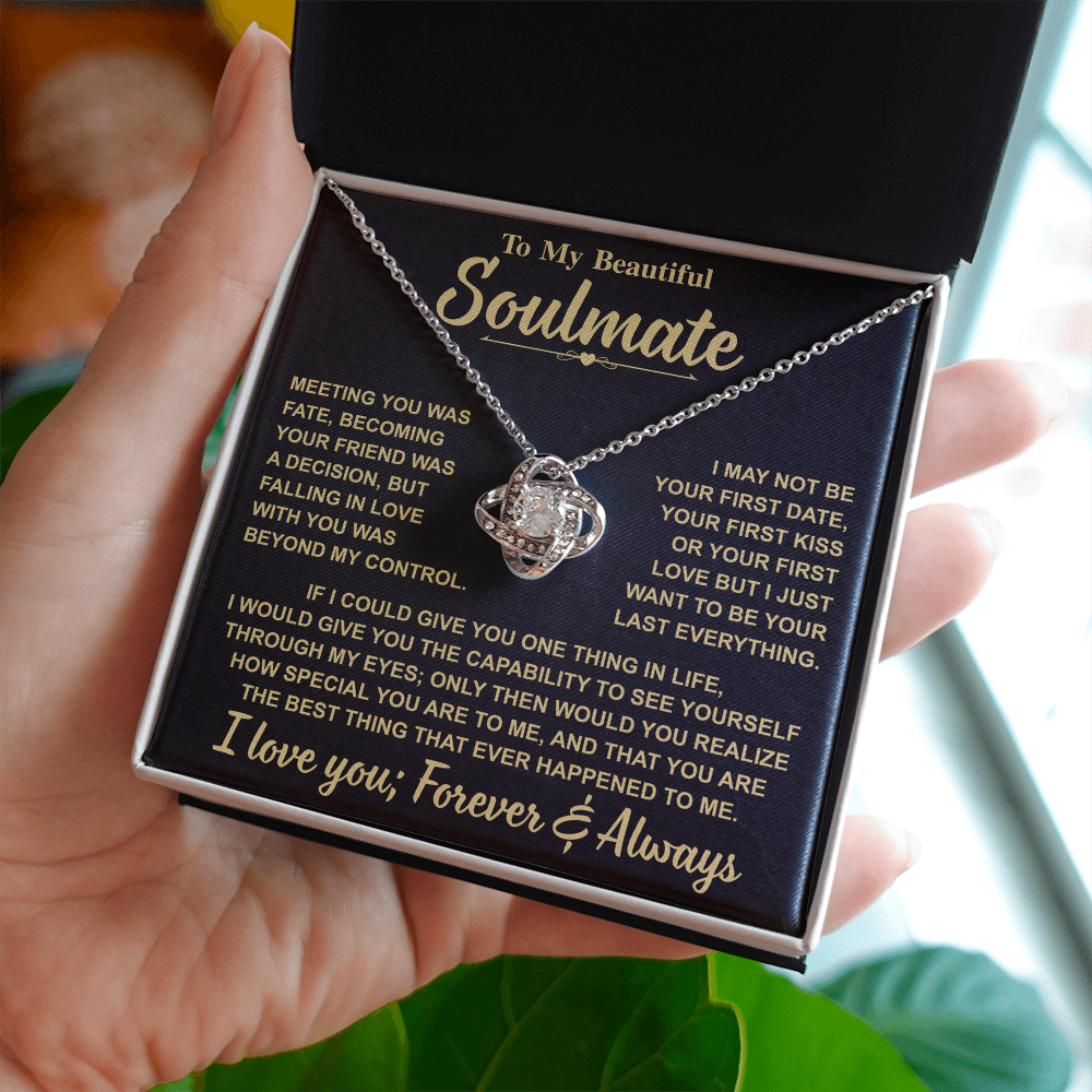 Romantic Gift for Soulmate – "Meant to Be" Love Knot Necklace ShineOn Fulfillment
