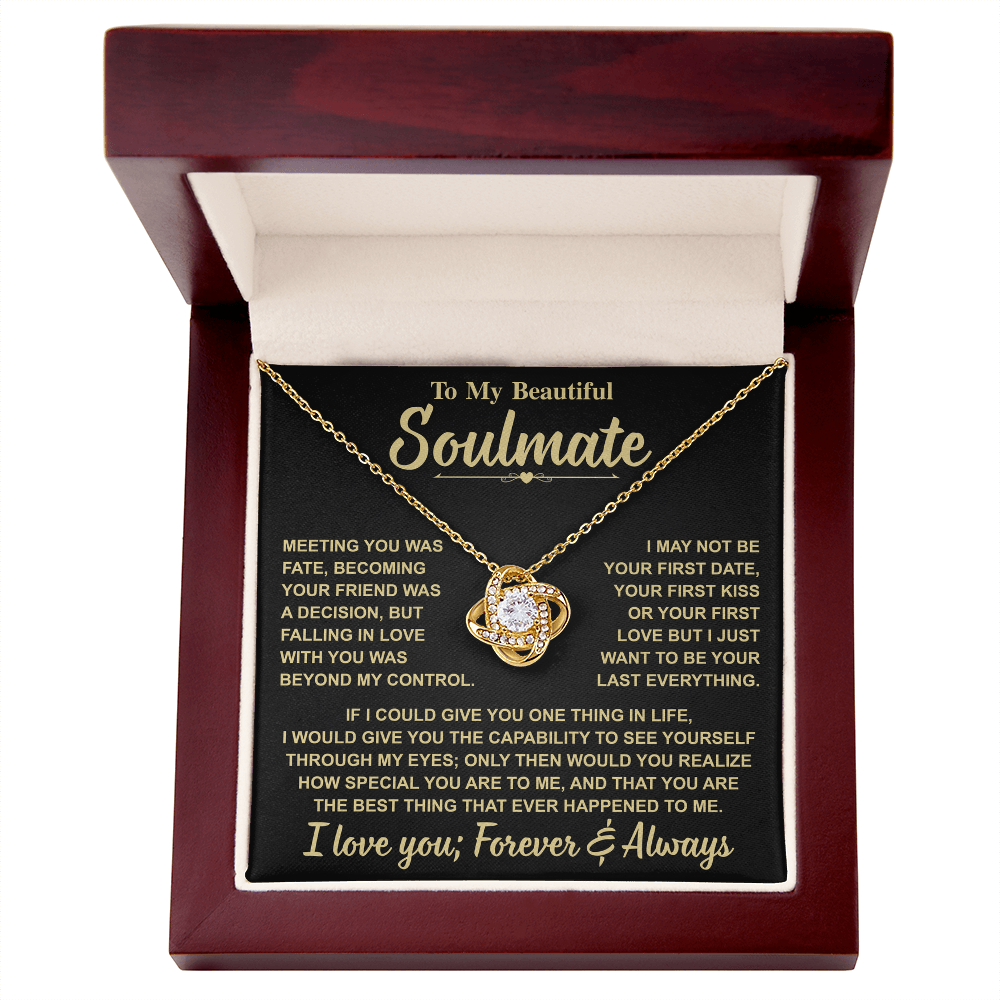 Romantic Gift for Soulmate – "Meant to Be" Love Knot Necklace ShineOn Fulfillment
