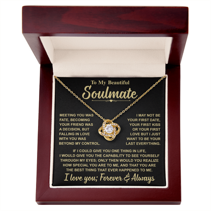 Romantic Gift for Soulmate – "Meant to Be" Love Knot Necklace ShineOn Fulfillment