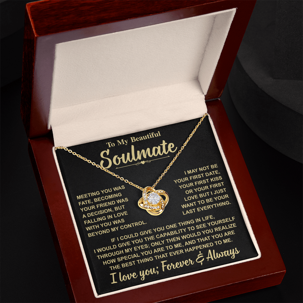 Romantic Gift for Soulmate – "Meant to Be" Love Knot Necklace ShineOn Fulfillment