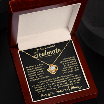 Romantic Gift for Soulmate – "Meant to Be" Love Knot Necklace ShineOn Fulfillment