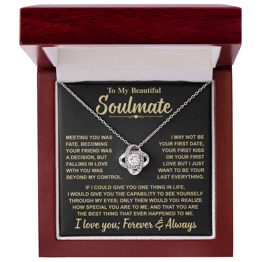 Romantic Gift for Soulmate – "Meant to Be" Love Knot Necklace ShineOn Fulfillment