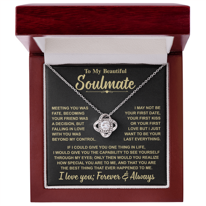 Romantic Gift for Soulmate – "Meant to Be" Love Knot Necklace ShineOn Fulfillment