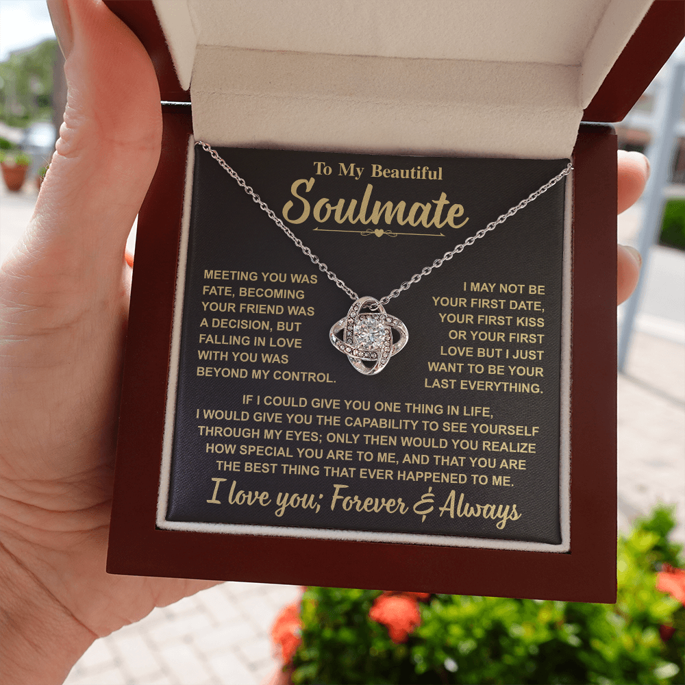 Romantic Gift for Soulmate – "Meant to Be" Love Knot Necklace ShineOn Fulfillment